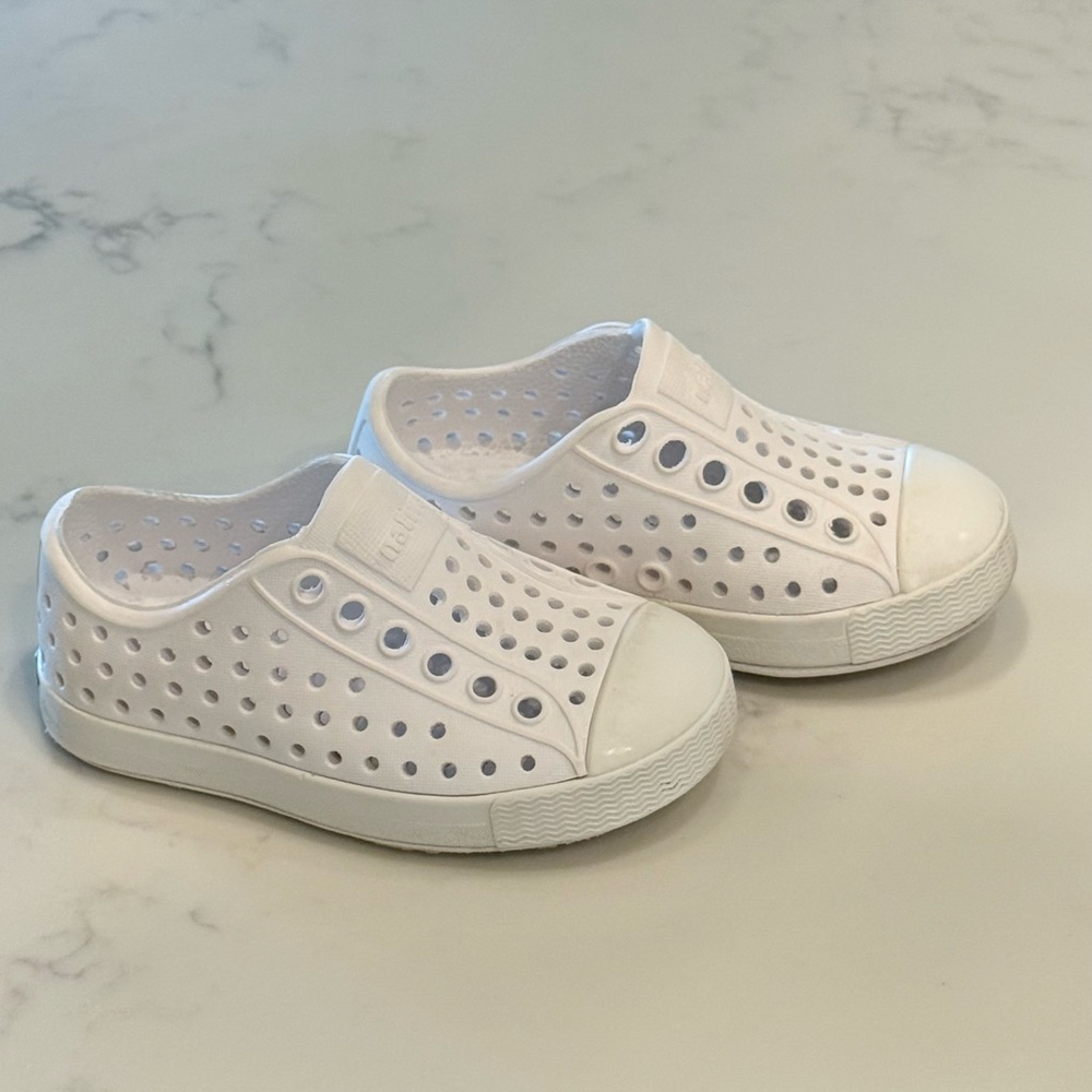 Native Jefferson White Slip On Shoes